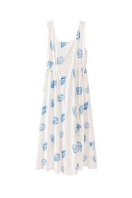 VESTIDO MIDI ESTAMPADO MARINO SIN MANGAS FBZMA1670