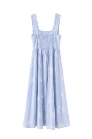 VESTIDO MIDI ESTAMPADO MARINO SIN MANGAS FBZMA1671