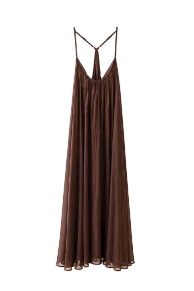 VESTIDO LARGO DE TIRANTES ESPALDA CRUZADA FBZMA1710