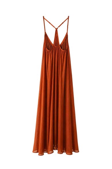 VESTIDO LARGO DE TIRANTES ESPALDA CRUZADA FBZMA1709