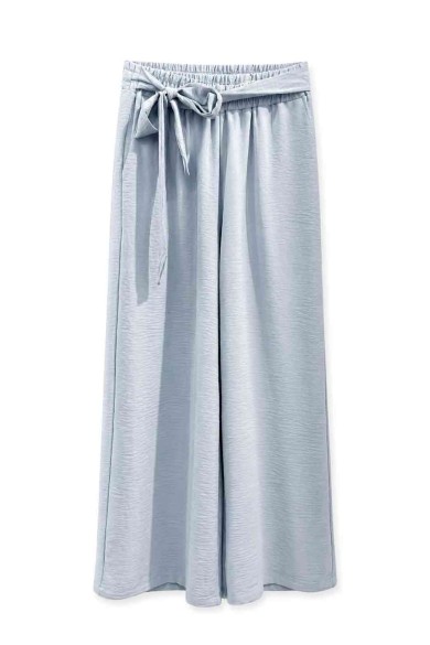 PANTALÓN PALAZZO FLUIDO CON CINTURA ELÁSTICA Y LAZO TY-H2501