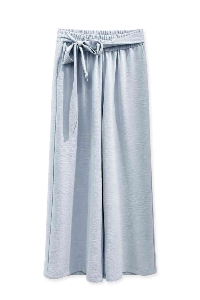 PANTALÓN PALAZZO FLUIDO CON CINTURA ELÁSTICA Y LAZO TY-H2501