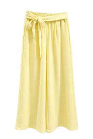 PANTALÓN PALAZZO FLUIDO CON CINTURA ELÁSTICA Y LAZO TY-H2501