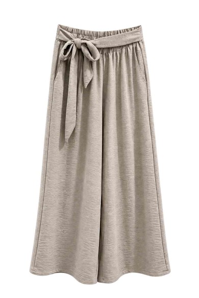 PANTALÓN PALAZZO FLUIDO CON CINTURA ELÁSTICA Y LAZO TY-H2501