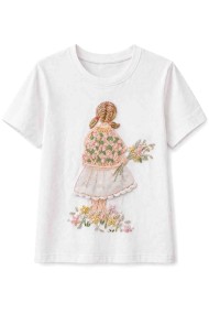 CAMISETA BÁSICA CON BORDADO INFANTIL TY-K1965