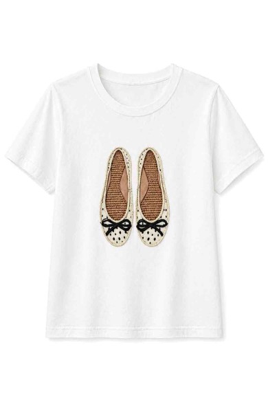 CAMISETA BÁSICA CON ESTAMPADO DE BAILARINAS TY-K1960