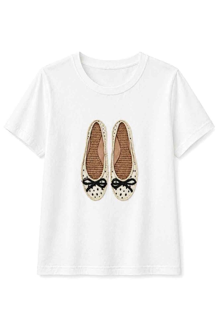 CAMISETA BÁSICA CON ESTAMPADO DE BAILARINAS TY-K1960