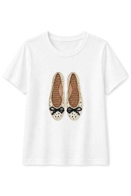 CAMISETA BÁSICA CON ESTAMPADO DE BAILARINAS TY-K1960