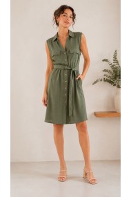 VESTIDO CAMISERO SIN MANGAS CON CINTURÓN FBZMR21948