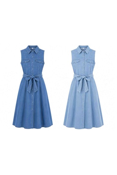 VESTIDO MIDI CAMISERO DENIM DBT-X5872
