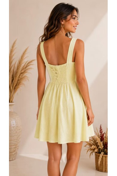 VESTIDO CORTO DE TIRANTES ESTILO MINIMAL FBZMR22537