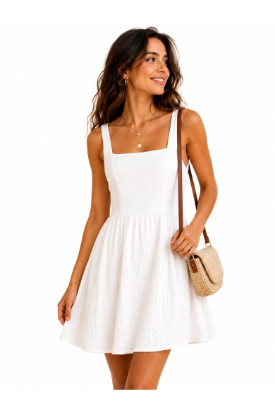 VESTIDO CORTO DE TIRANTES ESTILO MINIMAL FBZMR22539