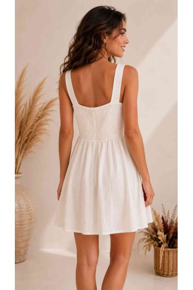 VESTIDO CORTO DE TIRANTES ESTILO MINIMAL FBZMR22539
