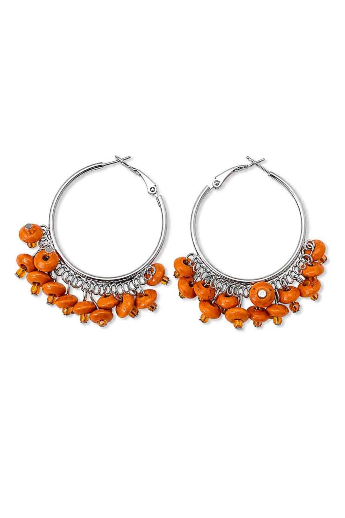 PENDIENTES ARO BOHO CON CUENTAS TM-EH000002