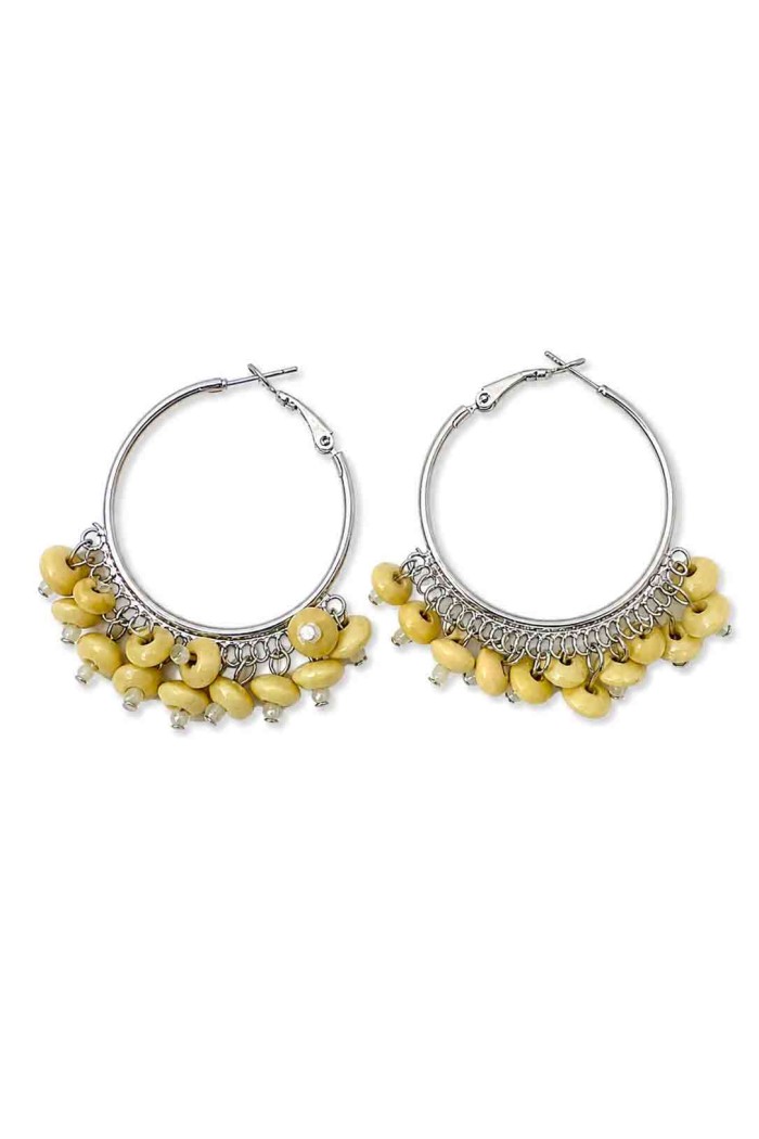 PENDIENTES ARO BOHO CON CUENTAS TM-EH000002