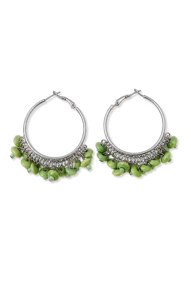 PENDIENTES ARO BOHO CON CUENTAS TM-EH000002