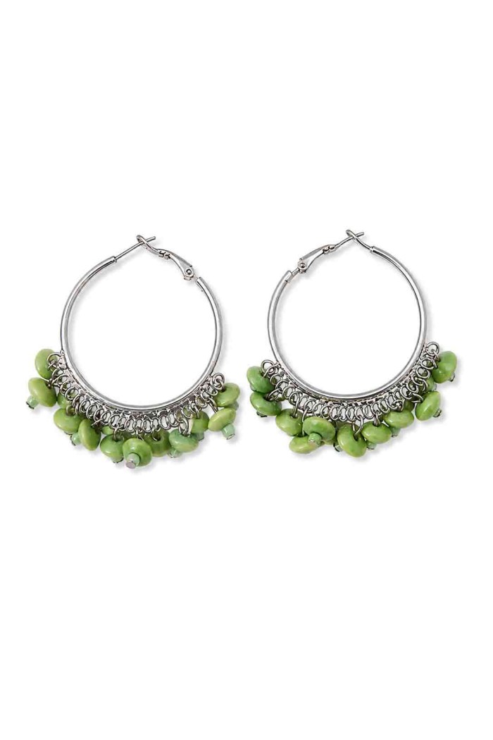 PENDIENTES ARO BOHO CON CUENTAS TM-EH000002