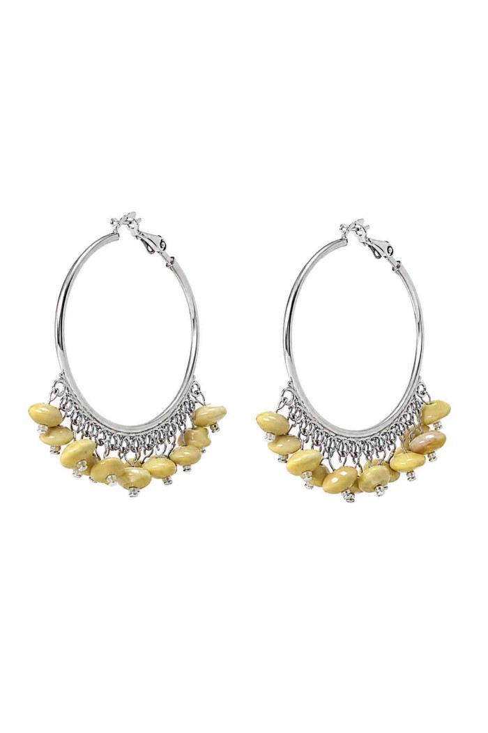 PENDIENTES ARO BOHO CON CUENTAS TM-EH000002
