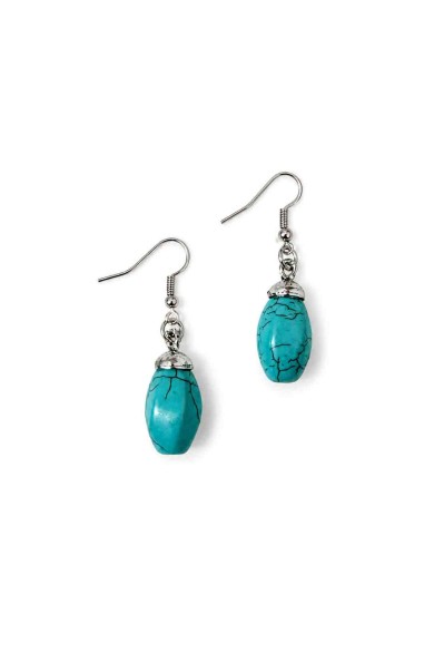 PENDIENTES BOHO PIEDRA TURQUESA TM-EH1100