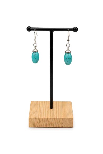 PENDIENTES BOHO PIEDRA TURQUESA TM-EH1100