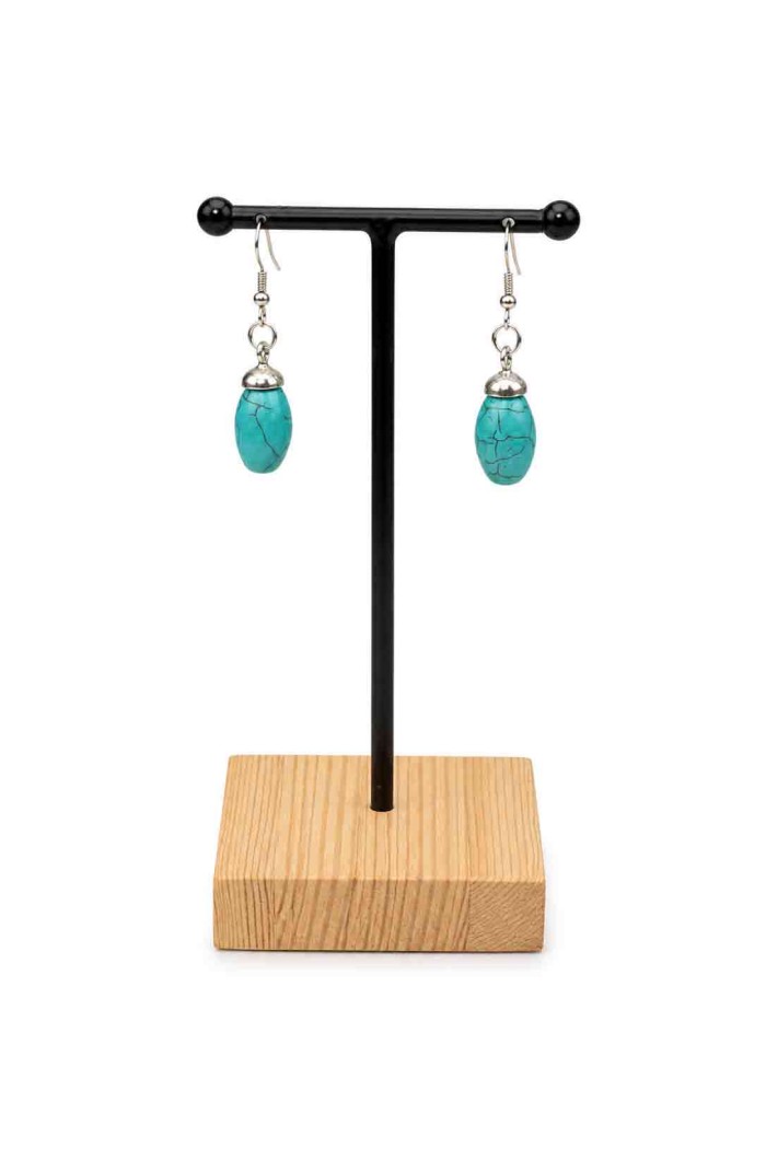 PENDIENTES BOHO PIEDRA TURQUESA TM-EH1100