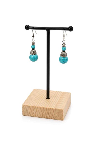 PENDIENTES BOHO TURQUESA VINTAGE TM-EH1101