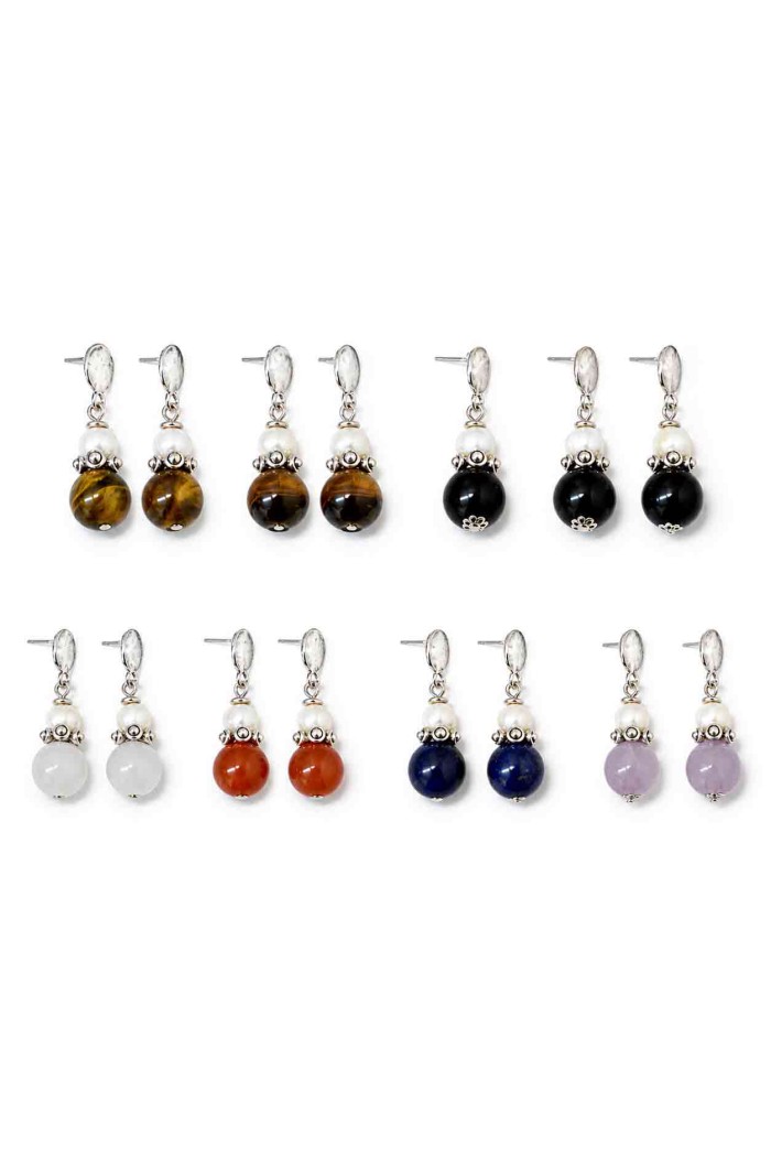 PENDIENTES PIEDRA NATURAL ESTILO BOHO TM-EH1103