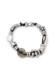PULSERA BOHO PIEDRA NATURAL Y PERLAS TM-SL1105