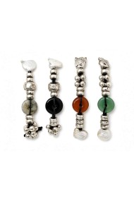 PULSERA BOHO PIEDRA NATURAL Y PERLAS TM-SL1105