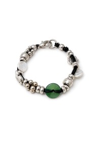 PULSERA BOHO PIEDRA NATURAL Y PERLAS TM-SL1105
