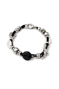 PULSERA BOHO PIEDRA NATURAL Y PERLAS TM-SL1105