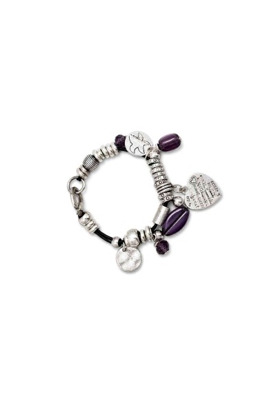 PULSERA BOHO PIEDRA NATURAL Y PERLAS TM-SL1106