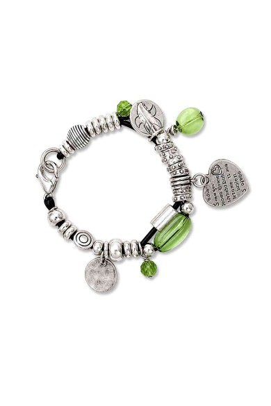 PULSERA BOHO PIEDRA NATURAL Y PERLAS TM-SL1106