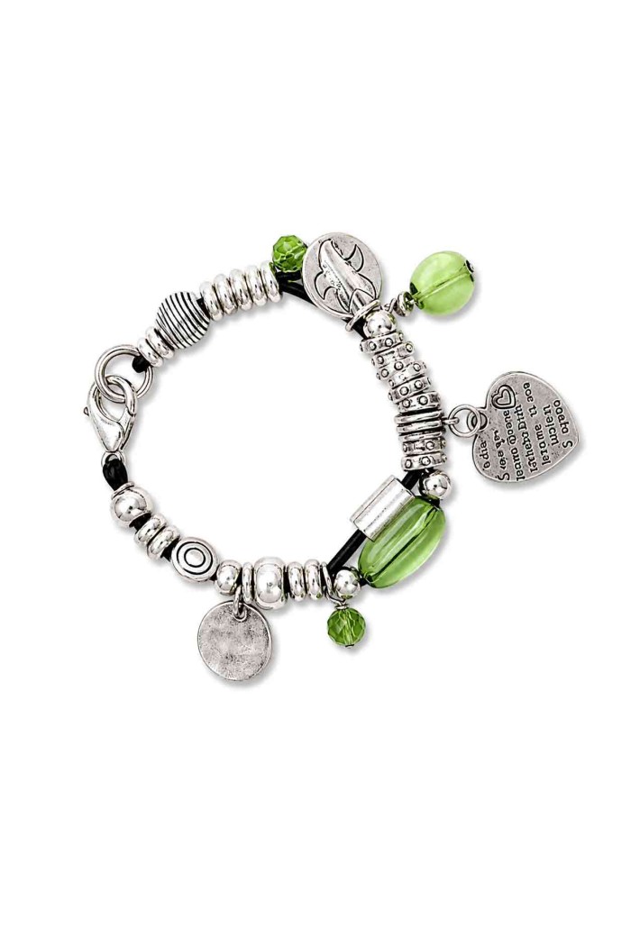 PULSERA BOHO PIEDRA NATURAL Y PERLAS TM-SL1106