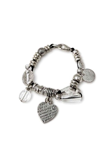 PULSERA BOHO PIEDRA NATURAL Y PERLAS TM-SL1106