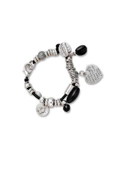 PULSERA BOHO PIEDRA NATURAL Y PERLAS TM-SL1106
