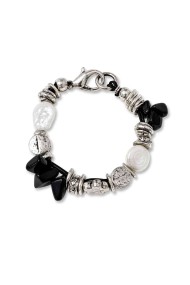 PULSERA BOHO PIEDRA NATURAL Y PERLAS TM-SL1107