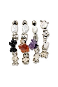PULSERA BOHO PIEDRA NATURAL Y PERLAS TM-SL1107