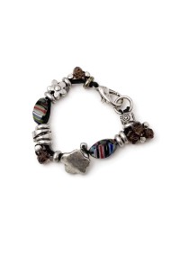 PULSERA BOHO PIEDRA NATURAL Y PERLAS TM-SL1108