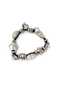 PULSERA BOHO PIEDRA NATURAL Y PERLAS TM-SL1108