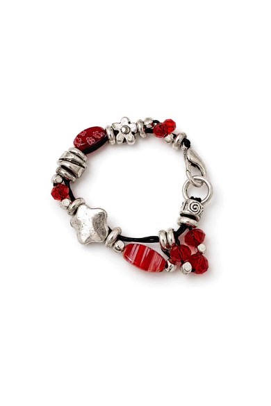 PULSERA BOHO PIEDRA NATURAL Y PERLAS TM-SL1108