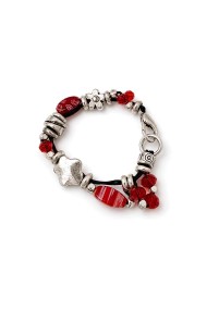 PULSERA BOHO PIEDRA NATURAL Y PERLAS TM-SL1108