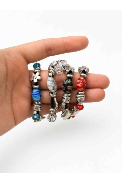 PULSERA BOHO PIEDRA NATURAL Y PERLAS TM-SL1108