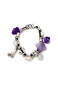 PULSERA BOHO PIEDRA NATURAL Y PERLAS TM-SL1109