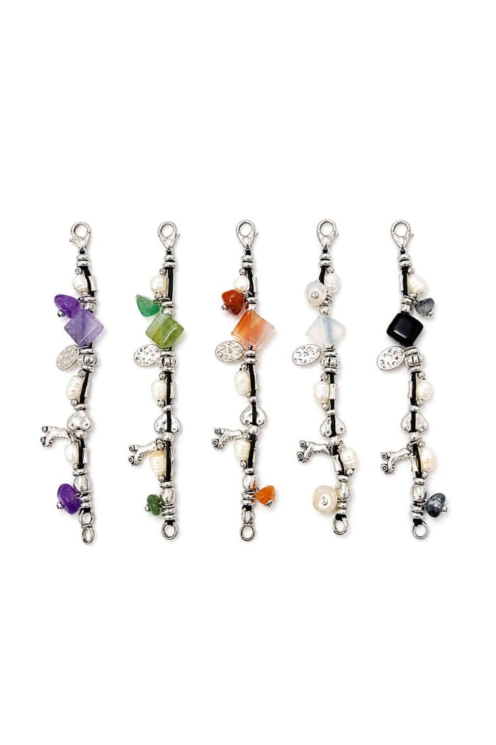 PULSERA BOHO PIEDRA NATURAL Y PERLAS TM-SL1109