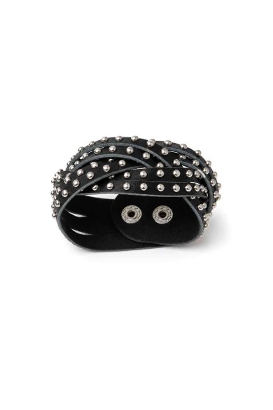 PULSERA ANCHA TACHAS ESTILO ROCK TM-SL11403