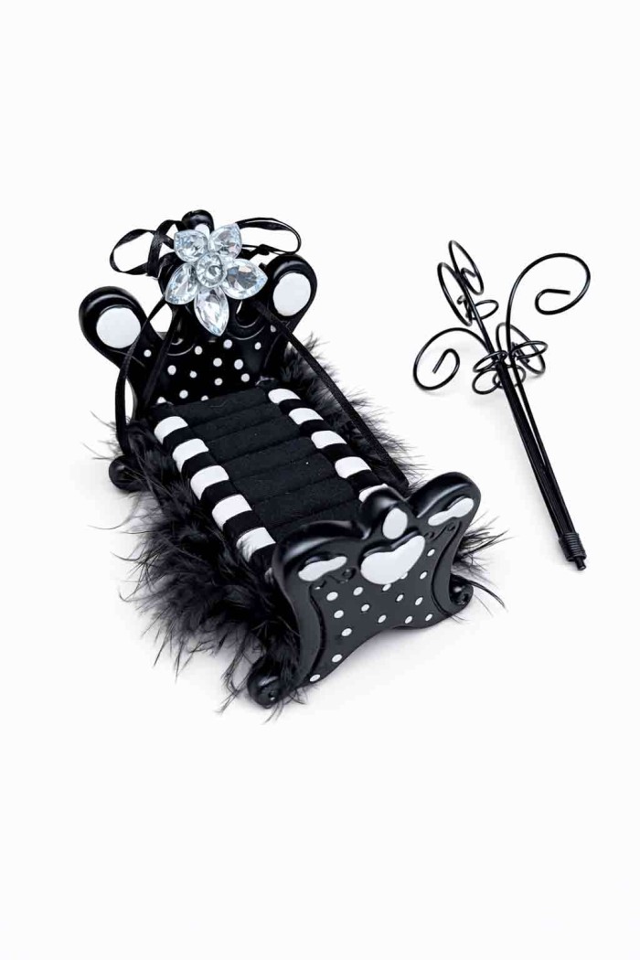 EXPOSITOR DE JOYERÍA ESTILO VINTAGE CON PLUMAS Y SOPORTE PARA PENDIENTES TM-SSJ1114
