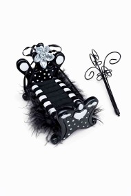 EXPOSITOR DE JOYERÍA ESTILO VINTAGE CON PLUMAS Y SOPORTE PARA PENDIENTES TM-SSJ1114