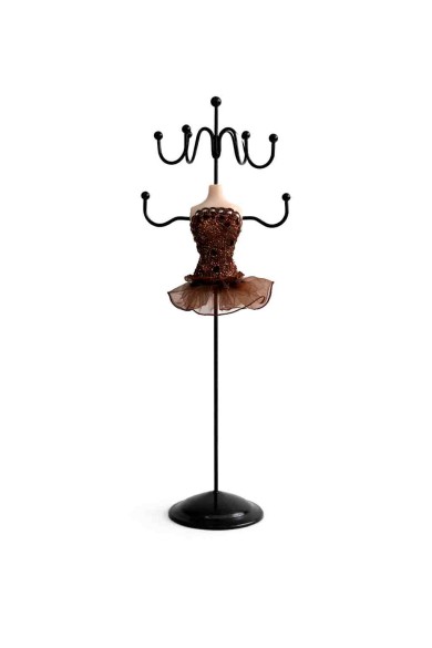 EXPOSITOR ORGANIZADOR DE JOYAS ESTILO MANIQUÍ CON SOPORTE METÁLICO VARIOS COLORES TM-SSJ1115