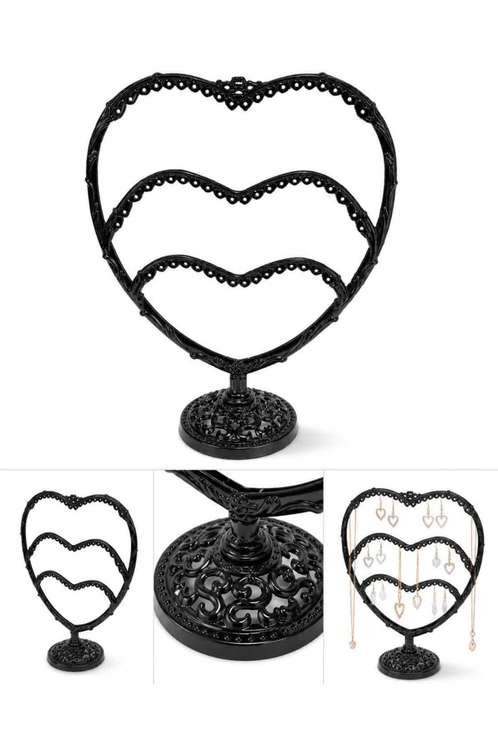 EXPOSITOR NEGRO ORNAMENTAL PARA COLLARES Y BISUTERÍA TM-SSJ1118